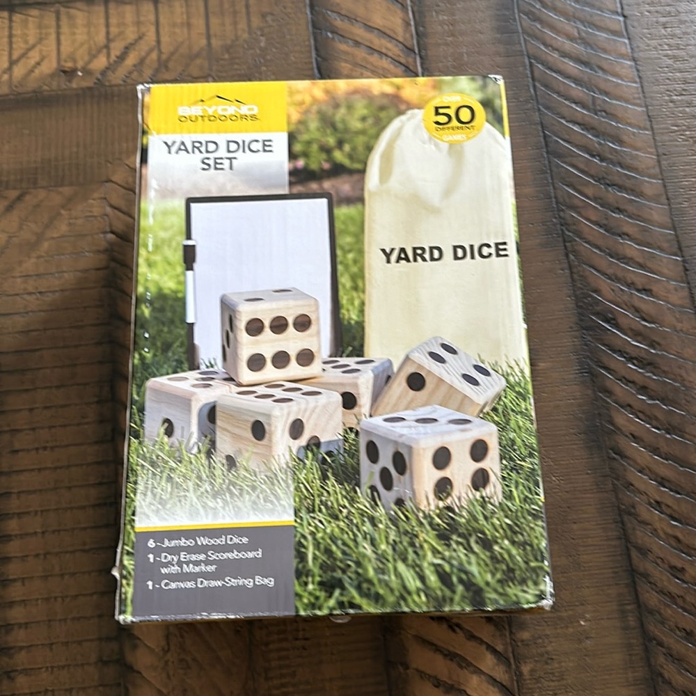 🆕JUMBO Yard Dice set! over 50 games - Beyond Outdoors includes Storage Bag! NIB